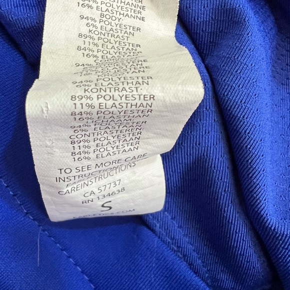 {Fabletics} Athletic Shorts Royal Blue Waistband Lightweight Patterned Black - Picture 8 of 9